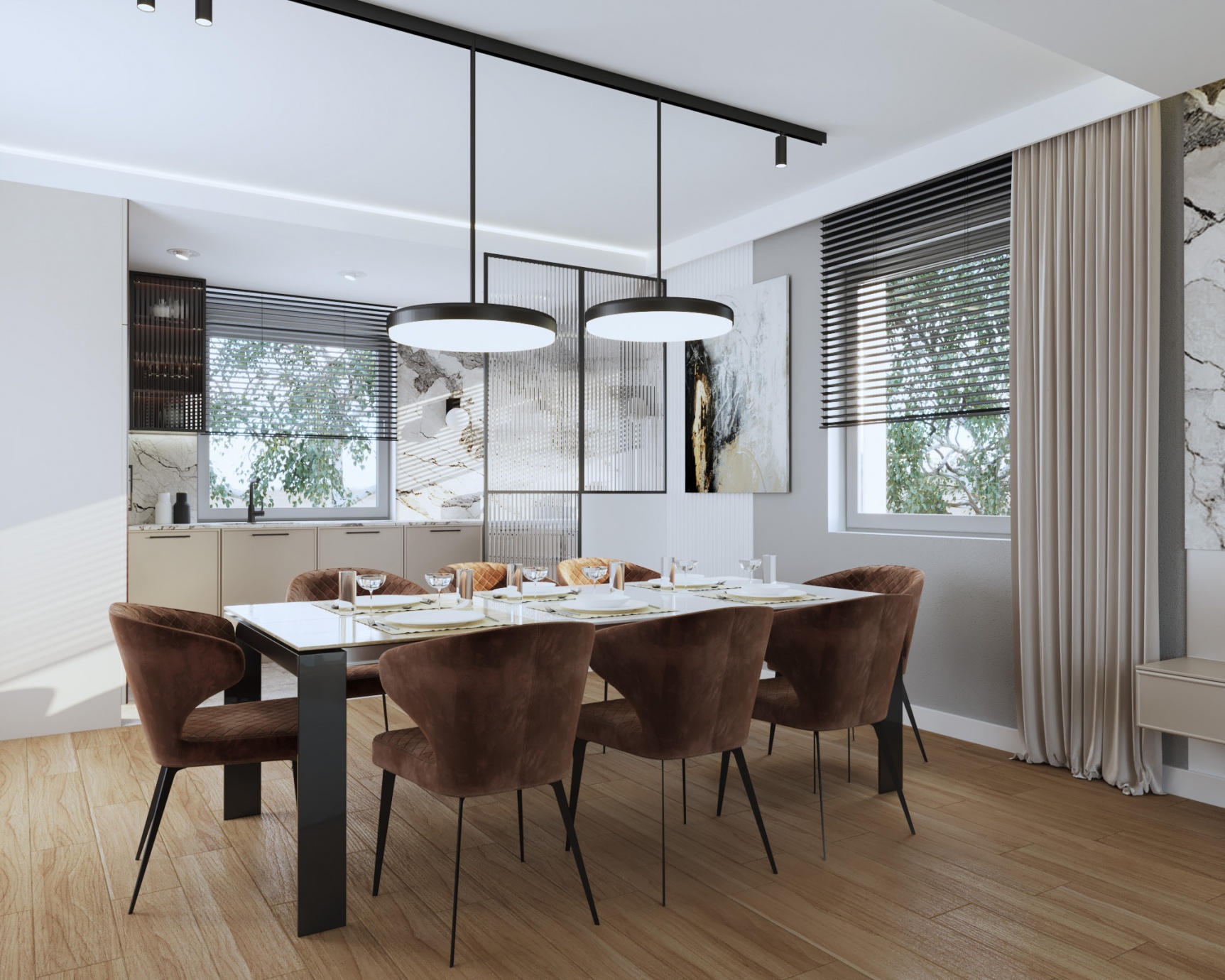 Model 145 Bolechówko kuchnia z jadalnią