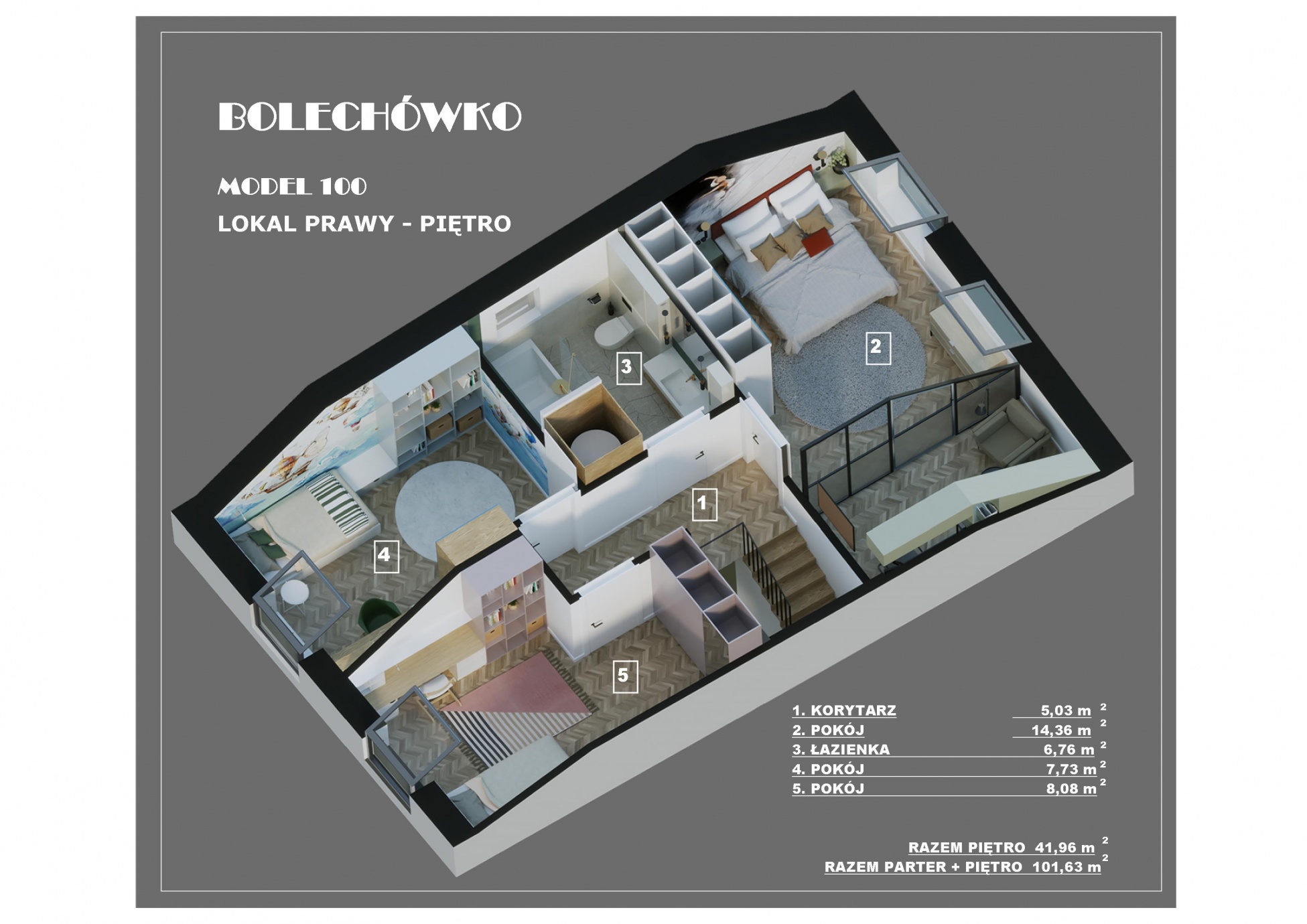 Model 100 prawy piętro bolechówko