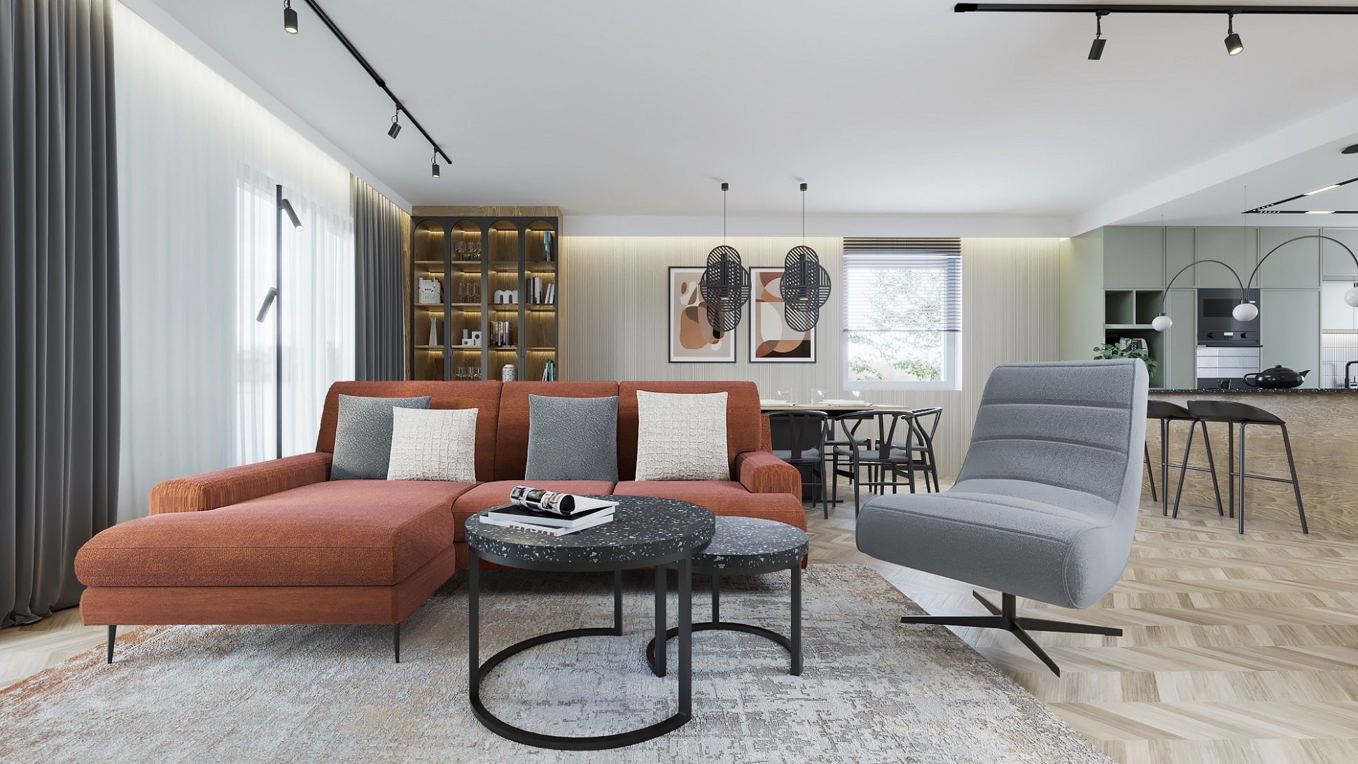 Model 100 salon kuchnia Bolechówko